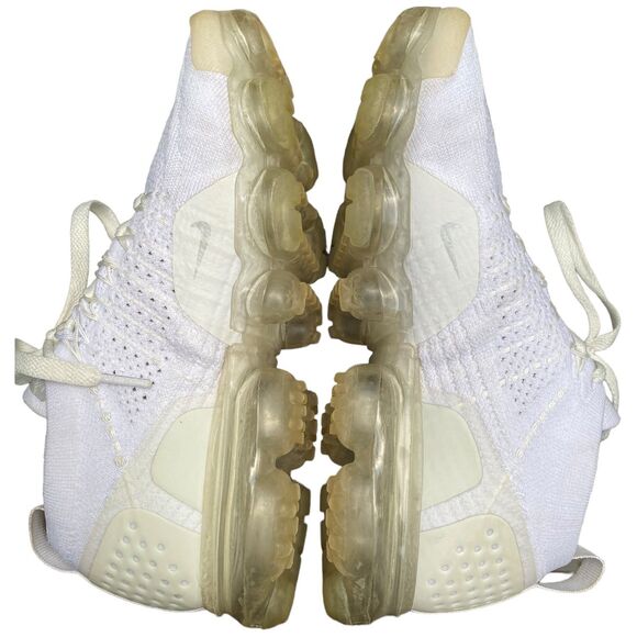Nike Air Vapormax FlyKnit 2 Women's size 8 triple White Pure Running Shoes - Picture 6 of 12